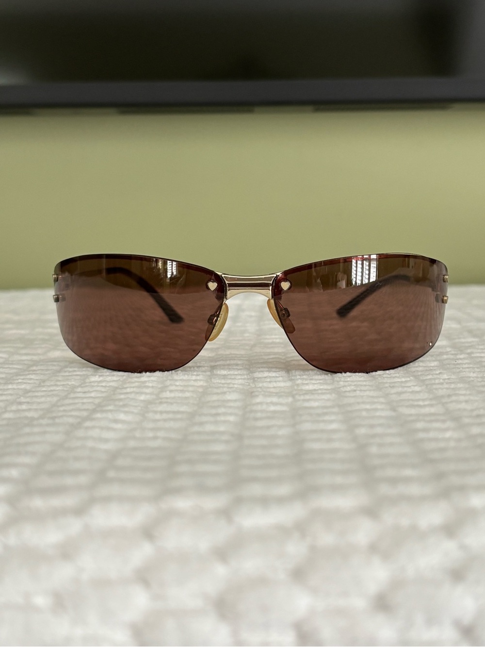 Dior Brown Rimless Sunglasses